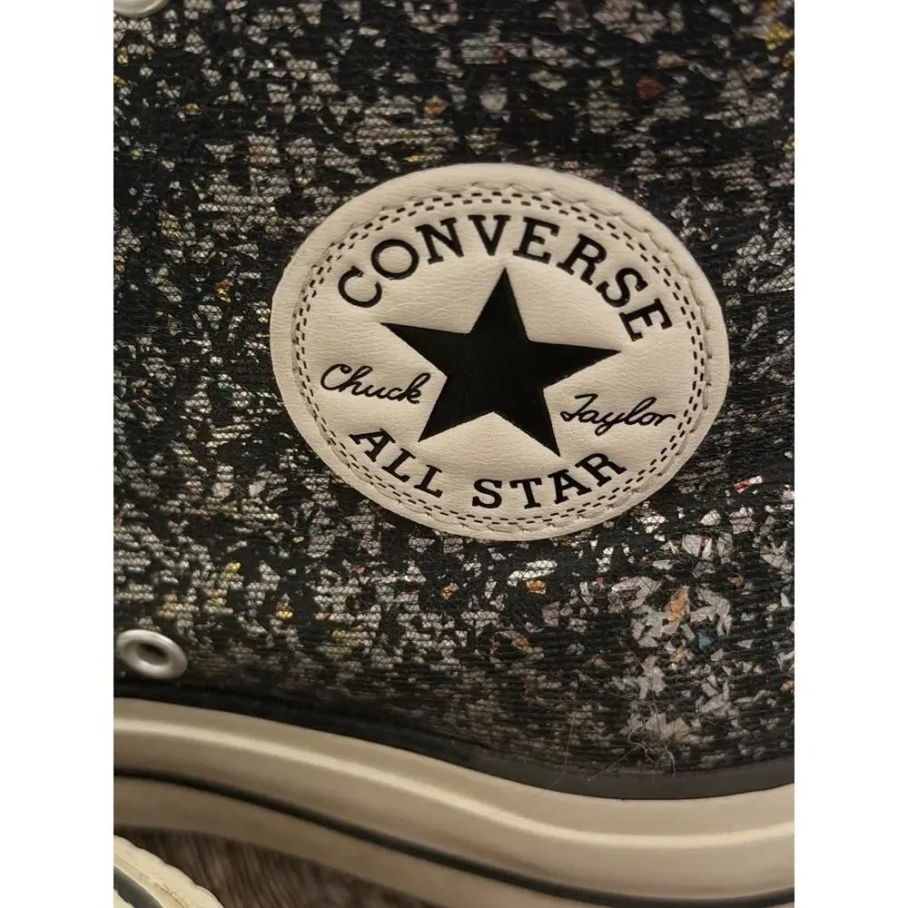 Converse Chuck Taylor All Star High Black Glitter Multi Women's Size 7